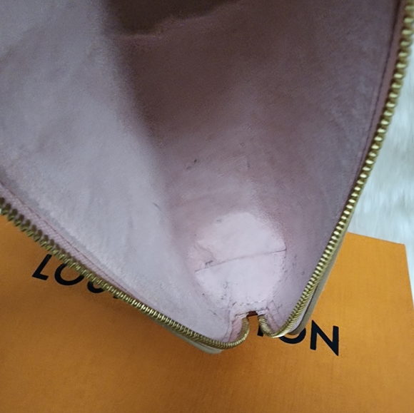 ❌️SOLD❌️Authentic LV Damier Azur Elizabeth Pencil Pouch Rose Ballerine - Picture 12 of 16